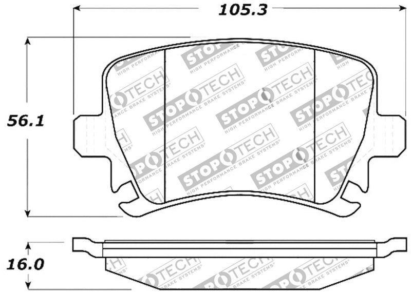 StopTech Performance 06-09 Audi A3 / 05-09 Audi A4/A6 / 08-09 Audi TT / 06-09 VW GTI / 06-09 Jetta