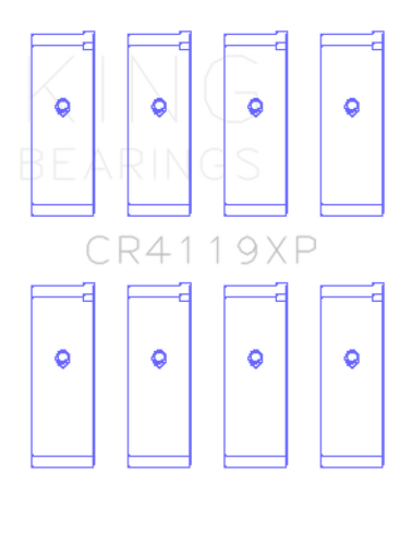 King Mitsubishi 4G91/4G92/4G93 16V XP - Series Performance Rod Bearing Set - Size STD