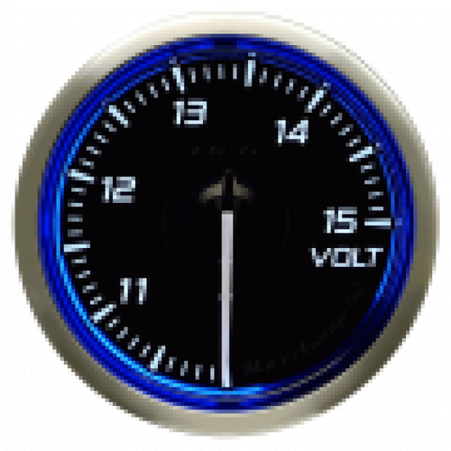 DEFI Racer Gauge N2 52mm Volts 10-15V Blue