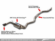 Load image into Gallery viewer, AWE Tuning BMW F30 320i Touring Exhaust w/Performance Mid Pipe - Diamond Black Tip (90mm)