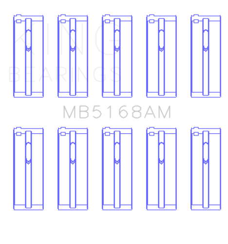King Engine Bearings Acura F22B1/Honda F22A1/F22A6/F22B1/F22B2/F22B6 Main Bearing Set - Size STD
