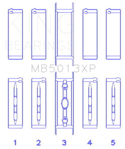 King Engine Bearings Chevy LS1/LS6/LS3 Performance Main Bearing Set - Size STD
