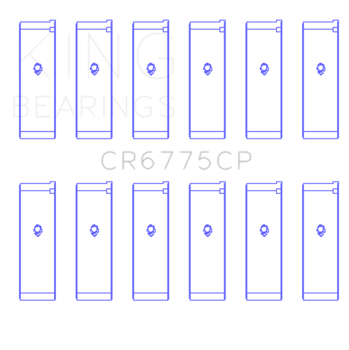 King Engine Bearings 01-06 Nissan 3.5L VQ35DE Connecting Rod Bearing Set (6 Pairs)