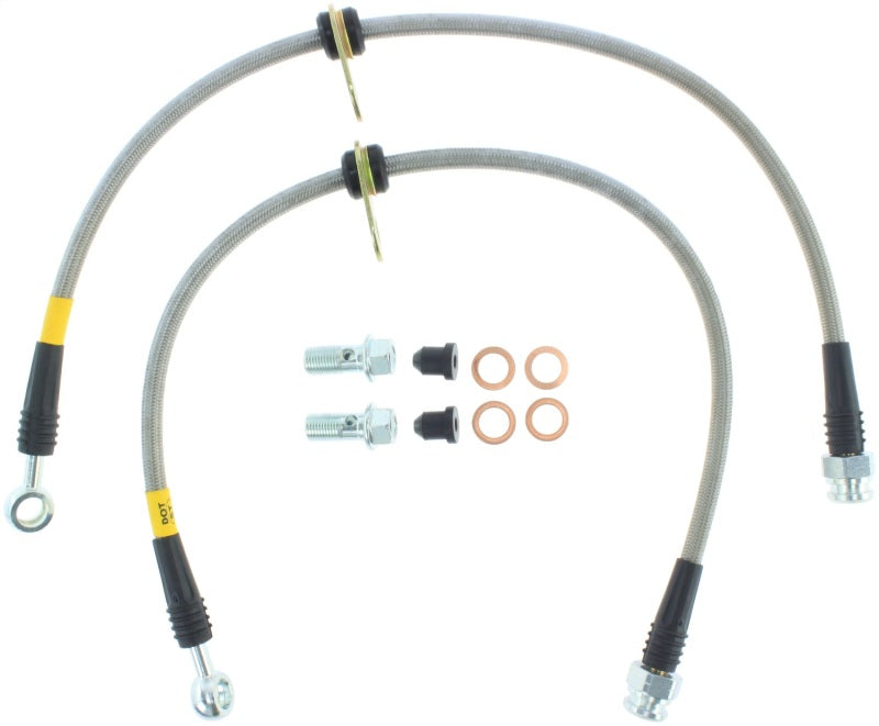 StopTech 08-10 EVO X AWD Stainless Steel Rear Brake Lines