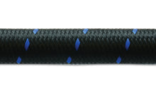 Load image into Gallery viewer, Vibrant -6 AN Two-Tone Black/Blue Nylon Braided Flex Hose (5 foot roll)