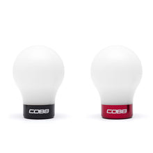 Load image into Gallery viewer, Cobb Subaru 6-Speed Weighted COBB Shift Knob - White (Incl. Both Red + Blk Collars)