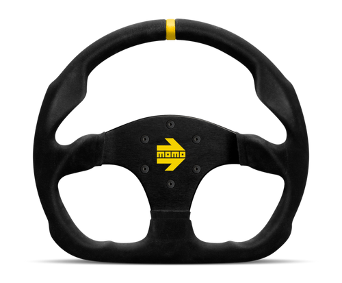 Momo MOD30 Steering Wheel 320 mm -  Black Suede/Black Spokes/1 Stripe