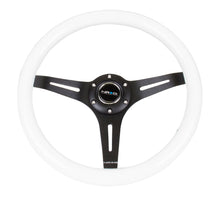 Load image into Gallery viewer, NRG Classic Wood Grain Steering Wheel (350mm) White Paint Grip w/Black 3-Spoke Center