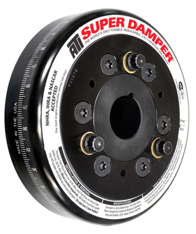 ATI Damper - 6.325in - Steel - Chevy SB / 90 Deg V6 - 409 - Pont 4Cyl - 3 Ring - 1Pc