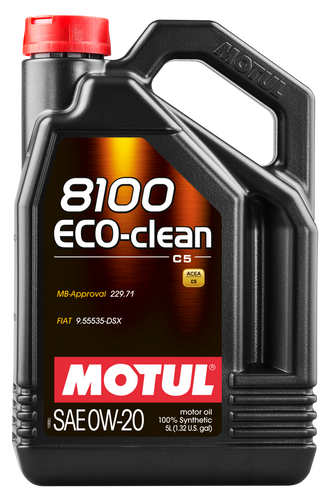 Motul 5L Synthetic Engine Oil 8100 0W20 Eco-Clean