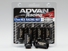 Load image into Gallery viewer, Advan Lug Nut 12X1.25 (Black) - 4 Pack