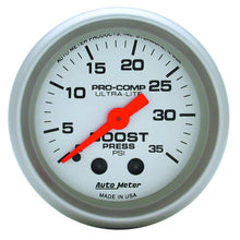 Load image into Gallery viewer, Autometer Ultra-Lite 52mm 35 PSI Mechanical  Boost Gauge