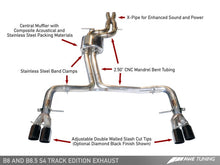 Load image into Gallery viewer, AWE Tuning Audi B8.5 S4 3.0T Track Edition Exhaust - Chrome Silver Tips (102mm)