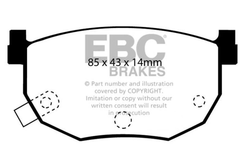 EBC 99-01 Hyundai Elantra 2.0 Yellowstuff Rear Brake Pads