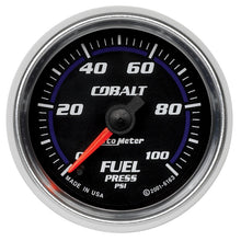 Load image into Gallery viewer, Autometer Cobalt 52mm 100 PSI Electronic Fuel Pressure Gauge