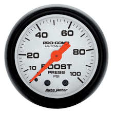 Load image into Gallery viewer, Autometer Phantom 2 1/16in 100psi Mechanical Boost Gauge