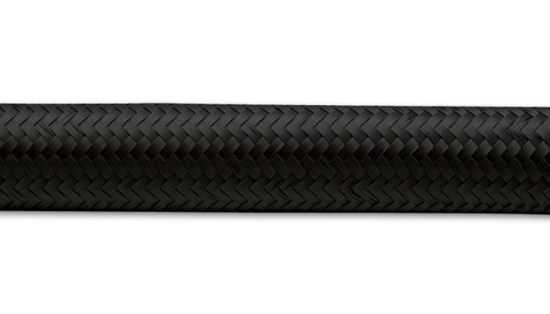 Vibrant -6 AN Black Nylon Braided Flex Hose (10 foot roll)