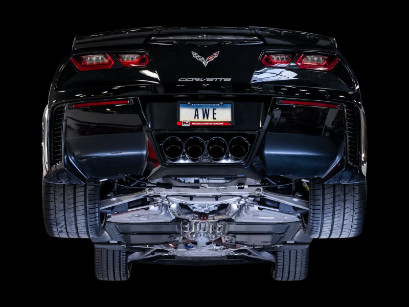AWE Tuning 14-19 Chevy Corvette C7 Z06/ZR1 Touring Edition Axle-Back Exhaust w/Black Tips