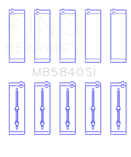 King Engine Bearings Chrysler/Dodge Gen 3 Hemi 5.7L/6.1L/6.4L Crankshaft Main Bearing Set (Set of 5)
