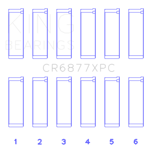 King Engine Bearings BMW S54B32 3.2L Coated Performance Rod Bearing Set