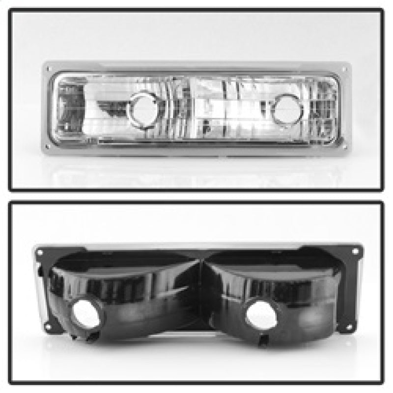 Xtune Chevy Suburban 94-98 Headlights w/ Corner & Parking Lights 8pcs Chrome HD-JH-CCK88-AM-C-SET