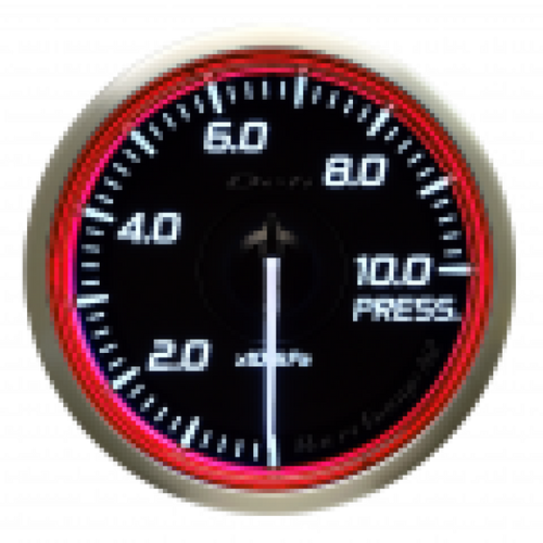 DEFI Racer Gauge N2 60mm Pressure 0-1000kPa Red