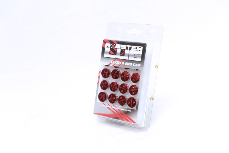 Wheel Mate Monster Lug Nut Caps - Red 14x1.50