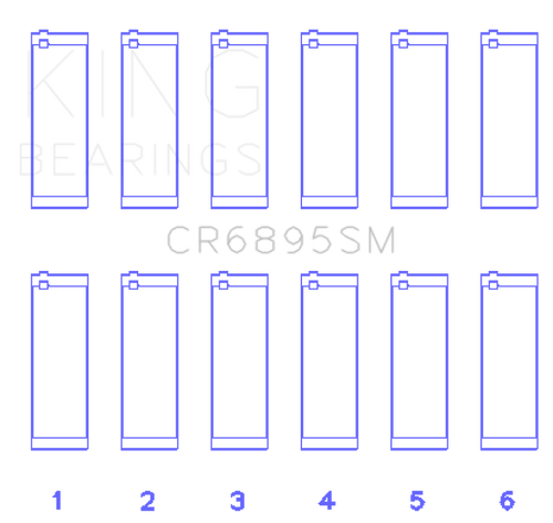 King Engine Bearings Ford EcoBoost 3.5L/3.7L V6 (.781 Width) Performance Rod Bearing Set - Size STD