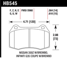 Load image into Gallery viewer, Hawk 03-07 G35/350z/03-06 Sentra Spec V w/ Brembo HPS Street Front Brake Pads