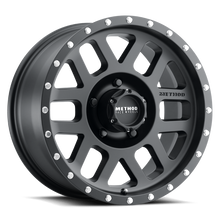 Load image into Gallery viewer, Method MR306 Mesh 17x8.5 0mm Offset 5x4.5 83mm CB Matte Black Wheel