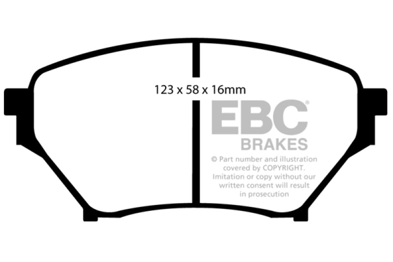 EBC 01-03 Mazda Miata MX5 1.8 (Sports Suspension) Yellowstuff Front Brake Pads