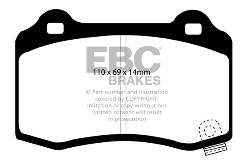 EBC 06-10 Jeep Grand Cherokee 6.1 SRT-8 Greenstuff Rear Brake Pads