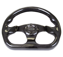 Load image into Gallery viewer, NRG Carbon Fiber Steering Wheel (320mm) Flat Bottom w/Shiny Black Carbon