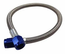 Load image into Gallery viewer, Fragola -4AN Hose Assembly Straight x Straight 36in Blue Nuts Nitrous Supply Line (3 Feet)