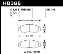 Load image into Gallery viewer, Hawk 04+ Accord TSX / 99-08 TL / 01-03 CL / 08+ Honda Accord EX HP+ Street Front Brake Pads