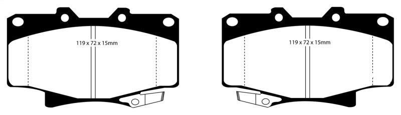 EBC 96-97 Lexus LX450 4.5 Yellowstuff Front Brake Pads