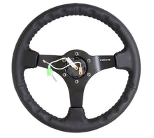 Load image into Gallery viewer, NRG Reinforced Steering Wheel (350mm / 3in. Deep) Bk Leather w/Bk BBall Stitch (Odi Bakchis Edition)