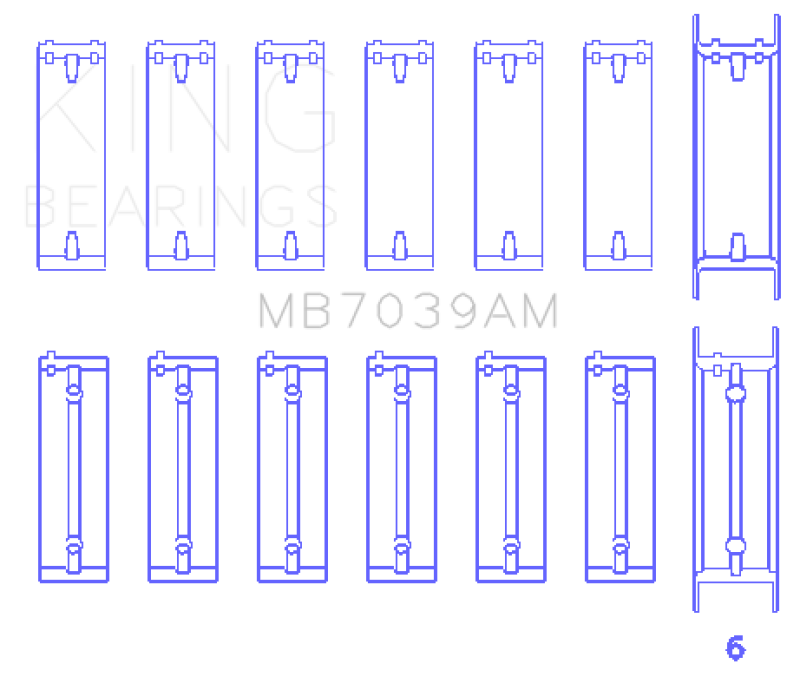 King BMW M51/M57 (Size STD) Main Bearing Set