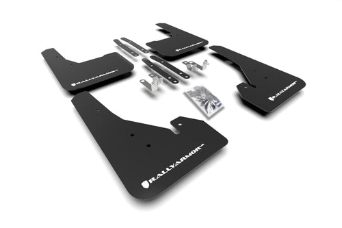 Rally Armor 18-26 Toyota Corolla Hatchback Black UR Mud Flap White Logo