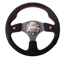 Load image into Gallery viewer, NRG Reinforced Steering Wheel (320mm) Blk Suede w/Dual Buttons