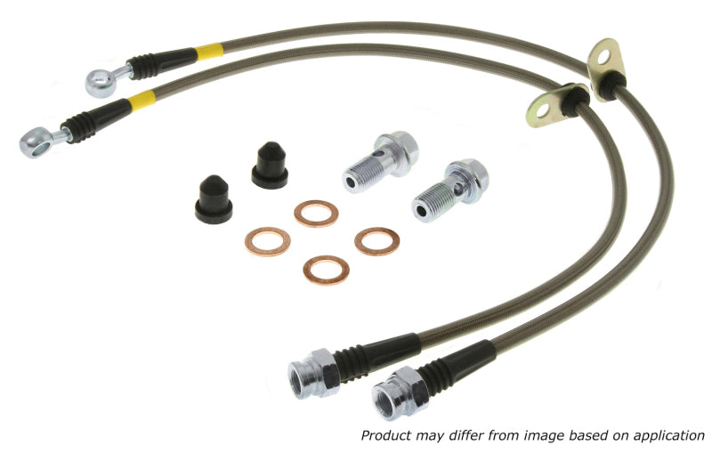 StopTech 87-91 BMW M3 / 89-4/91 325/328 Series (E30/E36) Front Stainless Steel Brake Line Kit