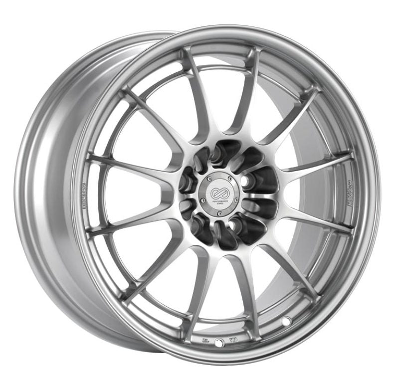 Enkei NT03+M 18x9.5 5x114.3 27mm Offset 72.6mm Bore F1 Silver Wheel