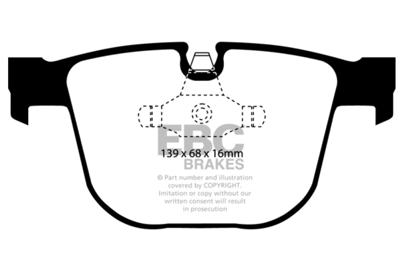 EBC 08-10 BMW M3 4.0 (E90) Yellowstuff Rear Brake Pads