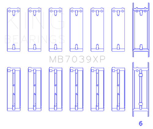 King Engine Bearings BMW M20/M50 2.0L/2.5L/2.7L Performance Main Bearing Set - Size STDX