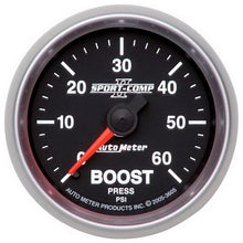 Load image into Gallery viewer, Autometer Sport-Comp II Mechanical 52mm 0-60 PSI Mechanical Boost Gauge