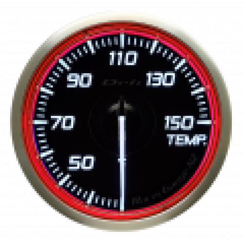 DEFI Racer Gauge N2 60mm Temp 30-150 Degrees (Celcius) Red