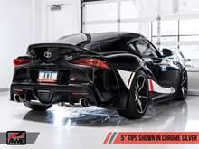 Load image into Gallery viewer, AWE 2020 Toyota Supra A90 Resonated Touring Edition Exhaust - 5in Chrome Silver Tips