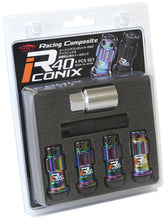 Load image into Gallery viewer, Project Kics 12X1.50 R40 Iconix Neochrome Lug Nut Lock Set - 4