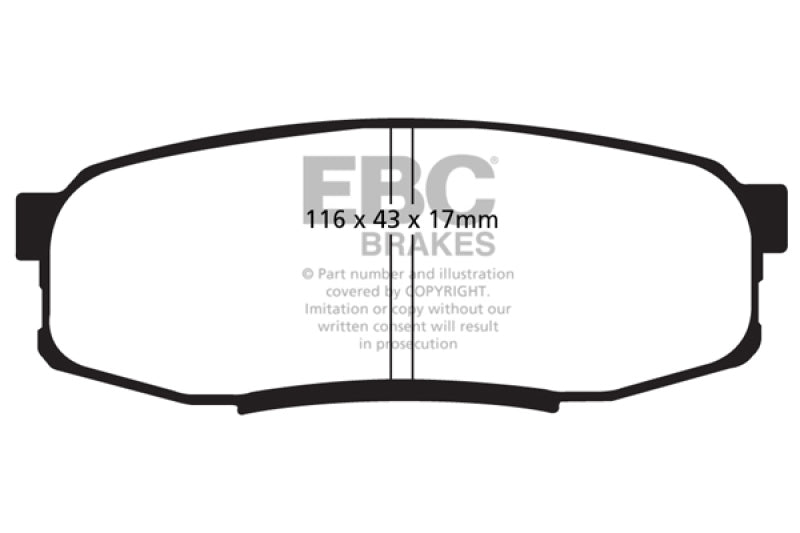 EBC 08+ Lexus LX570 5.7 Greenstuff Rear Brake Pads