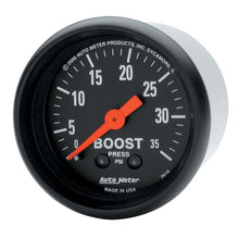 Load image into Gallery viewer, Autometer Z Series 52mm 0-35 PSI Mechanical Boost Gauge